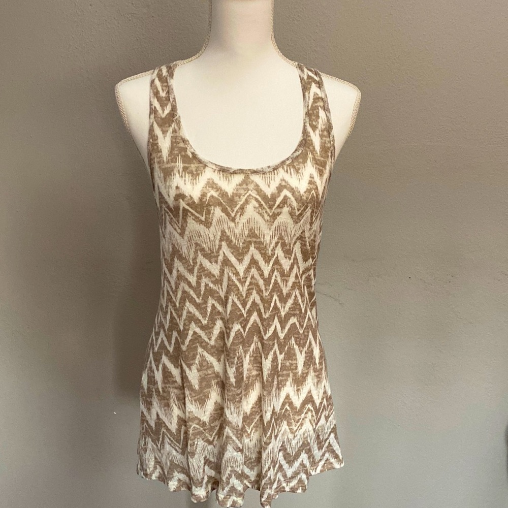 Light brown and beige tank top